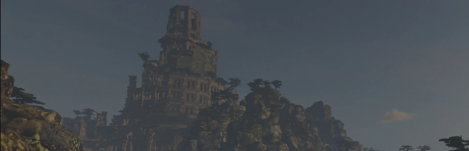 The silent Tower rising above the island in official promotional art